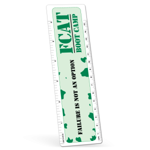 2" x 7" 1 Color .015" Biodegradable White Satin Plastic - Plastic Bookmarks: Screen