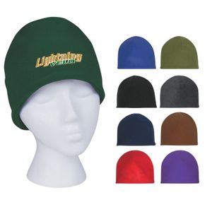 Double Layer Fleece Beanie (Embroidered)