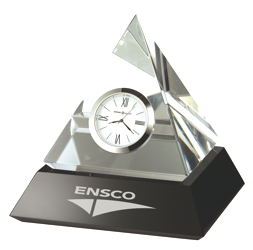 Summit - Crystal pyramid award clock
