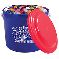 Pail / Sanitizer Kit - Get people flocking to your event with this fun and practical tradeshow kit. Includes 50 Pen Spray Sanitizers (#331) in a 64oz Pail (#106) with a flyer lid.
