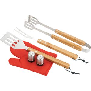 BBQ Now Apron and 3 piece BBQ Set