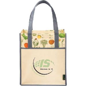 Matte Laminated Non-Woven Vintage Big Grocery Tote