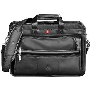 Wenger Leather Double Compartment Attache        