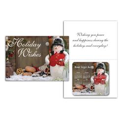 Greeting Card with Magnetic Calendar - Holiday Greeting Cards w/Magnet