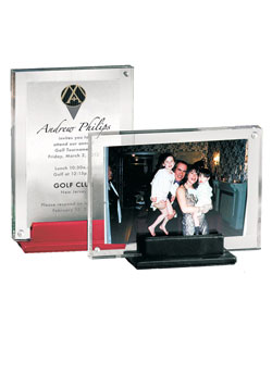 Acrylic and Leather Picture Frame