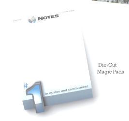 DieCut Stik-Withit Magic pads - Die cut magic pads 3.875 x 5.25" - 150 sheets, digital color, adhesive pad