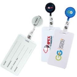 Round Retract-A-Badge With Luggage Tag Combo