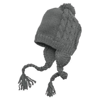 District 174  - Cabled Beanie with Pom DT617