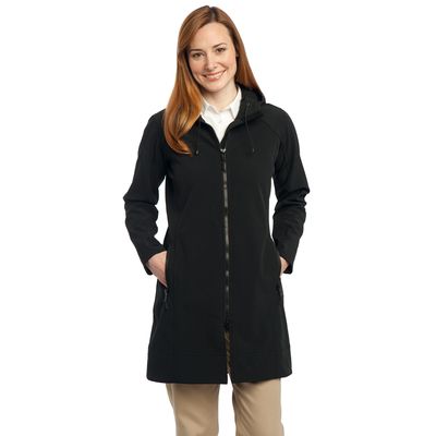Port Authority &#174;  Ladies Long Textured Hooded Soft Shell Jacket. L306