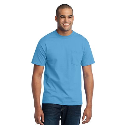 Port & Company 174  - 50/50 Cotton/Poly T-Shirt with Pocket. PC55P - 