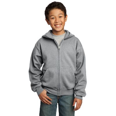 Port & Company &#174;  - Youth Full-Zip Hooded Sweatshirt.  PC90YZH
