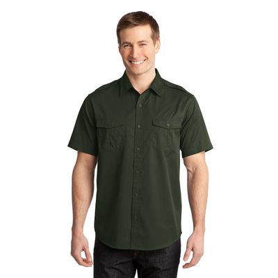 Port Authority 174  Stain-Resistant Short Sleeve Twill Shirt. S648 - 