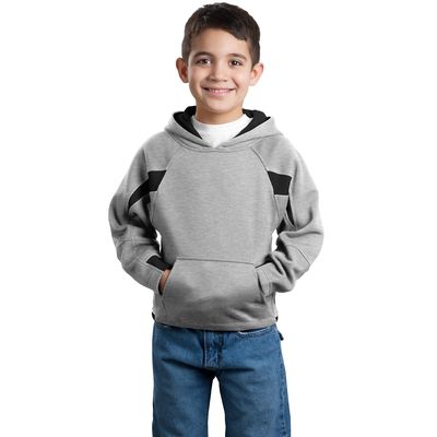Sport-Tek &#174;  Youth Color-Spliced Pullover Hooded Sweatshirt. Y266