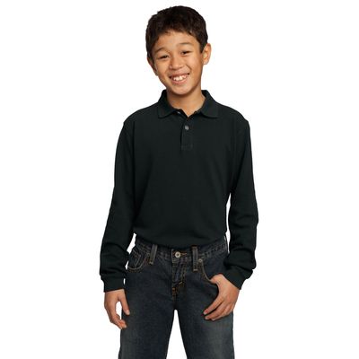 Port Authority &#174;  Youth Long Sleeve Pique Knit Polo.  Y320
