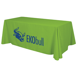 24 Hour Quick Ship 6' Economy Table Throw (1-Color Imprint) - 