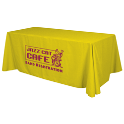 24 Hour Quick Ship 8' Economy Table Throw (1-Color Imprint) - 