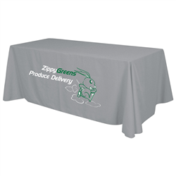 24 Hour Quick Ship 8' Economy Table Throw (2-Color Imprint) - 