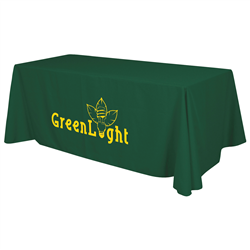 24 Hour Quick Ship 8' Standard Table Throw (1-Color Imprint) - 