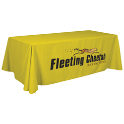 24 Hour Quick Ship 8' Standard Table Throw (Full-Color Thermal Imprint) - 