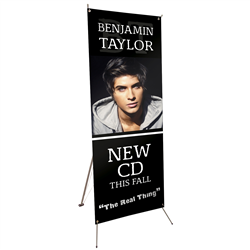 24" x 48" Tripod Banner Display Kit - Portable and Lightweight, this time-tested design comes in four sizes!Strong fiberglass plastic "X" support constructionHigh impact plastic support hub and banner hooksFlexible arms pull banner taut and create stabilityHighly recommended for multi-display applications at expositions, retail locations and promotional campaigns
