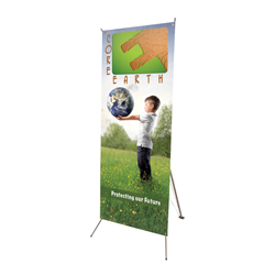 24" x 70" Tripod Banner Display Kit - Portable and Lightweight, this time-tested design comes in four sizes!Strong fiberglass plastic "X" support constructionHigh impact plastic support hub and banner hooksFlexible arms pull banner taut and create stabilityHighly recommended for multi-display applications at expositions, retail locations and promotional campaigns