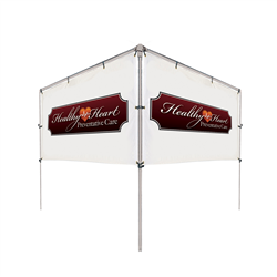 10'W x 5'H In-Ground V-Shape Banner Frame Kit - Make a lasting impression with a banner frame that easily adjusts to accommodate uneven groundLightweight steel frame assembles quicklySimply mount grommeted banners to the frame using bungee cordsWithstands the demanding outdoor elements for long-term use This Kit ships in Two Packages Hardware Box Dim 9 x 61 x 9 Box Shipping Weight 28.25 lbs Box Dim Weight 30 lbs Banner Box Dim 9 x 40 x 9 Box Shipping Weight 10.25 lbs Box Dim Weight 20 lbs