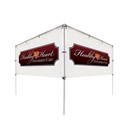 12'W x 5'H In-Ground V-Shape Banner Frame Kit - Make a lasting impression with a banner frame that easily adjusts to accommodate uneven groundLightweight steel frame assembles quicklySimply mount grommeted banners to the frame using bungee cordsWithstands the demanding outdoor elements for long-term use This Kit ships in Two Packages Hardware Box Dim 9 x 61 x 9 Box Shipping Weight 30.75 lbs Box Dim Weight 30 lbs Banner Box Dim 9 x 40 x 9 Box Shipping Weight 11.75 lbs Box Dim Weight 20 lbs