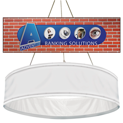 11.51' Dia. Round Hanging Banner Graphic Only - Increase your visibility with these amazing displays. Available in Triangle, Round and Square configurations.Quick assembly with durable frame componentsFrame components collapse into small footprint for storage and transportDesigned to be the star at trade shows, exhibition halls and large spaces