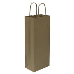Kraft Shopper 5.5"w x 13"h x 3.25"d (Unimprinted) - Natural upscale look at a giveaway priceMade of recyclable kraft material sealed together with chlorine free water-based adhesiveHigh quality twisted handle bagsMade in the USA