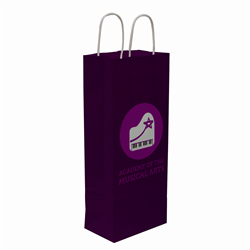 Kraft Shopper Full-Bleed 5.5"w x 13"h x 3.25"d - Natural upscale look at a giveaway priceMade of recyclable kraft material sealed together with chlorine free water-based adhesiveHigh quality twisted handle bagsMade in the USANo over/under runsPlate Charge $150.00(g) per color/Maximum 3 ColorsWe cannot guarantee Graphic alignment across any seam. Copy within 1/4" of bag edges may bleed over edge Seam Locations: One Vertical Side SeamQuantity 5,000 bags ship in 20 boxes 250 bags per box Each box dimension: 18 x 13 x 21 Each box Shipping Weight: 16.1 lbs (we