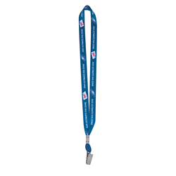 3/4" Deluxe Lanyard w Bulldog Clip (Full-Color, 2-Sided) - 