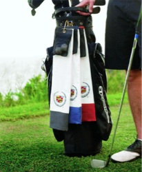 Ultimate Golf Towel II (TM) - Golf towel, durable Turkish cotton velour with ditty bag and carabiner clip.