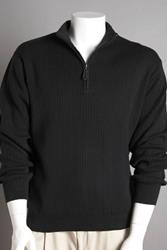 Drop-Needle 1/4-Zip Mock Sweater - Greg Norman Drop-Needle 1/4-Zip Sweater