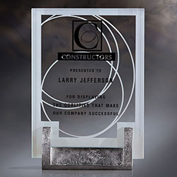 Jade Glass Desk Award